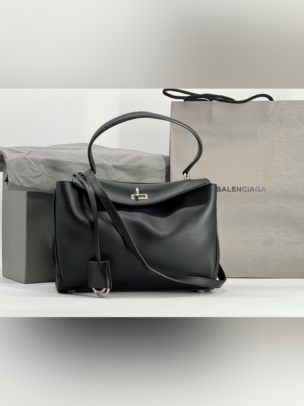 Balenciaga Rodeo Mini Black Leather Shoulder Bag